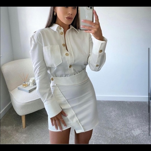 ZARA MINI SHIRT DRESS - Picture 2 of 12